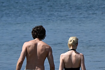 Malcolm McRae Shirtless And Sexy On A Beach