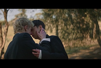Stacy Clausen and Joe Bird Hot Gay Kiss in Leviticus
