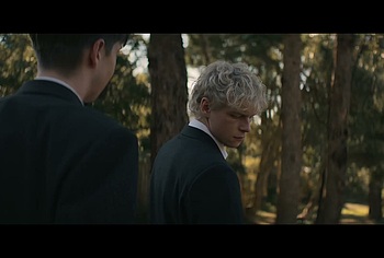 Stacy Clausen and Joe Bird Hot Gay Kiss in Leviticus