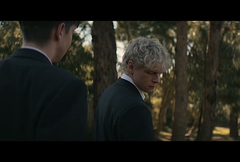 Stacy Clausen and Joe Bird Hot Gay Kiss in Leviticus