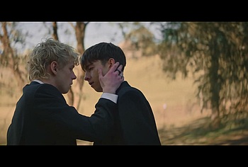 Stacy Clausen and Joe Bird Hot Gay Kiss in Leviticus