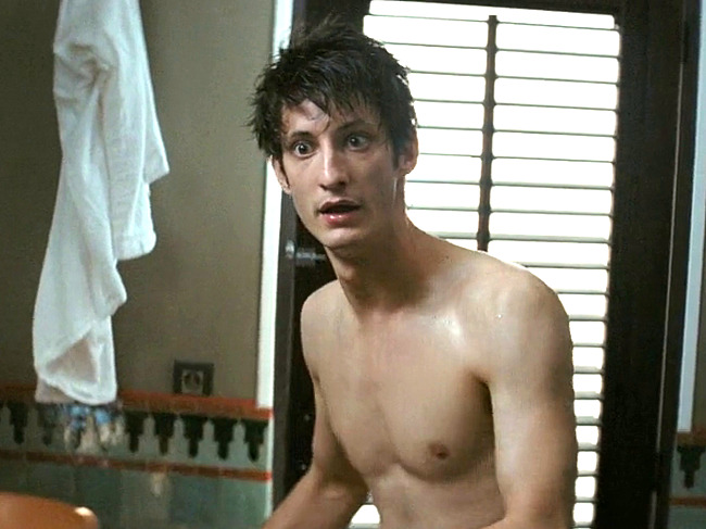 Pierre Niney shirtless