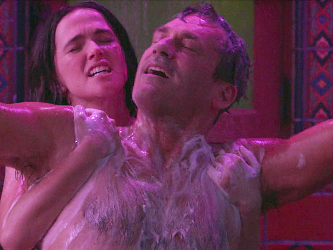 Jon Hamm Shirtless Shower Scenes in Gail Daughtry and the Celebrity Sex Pass