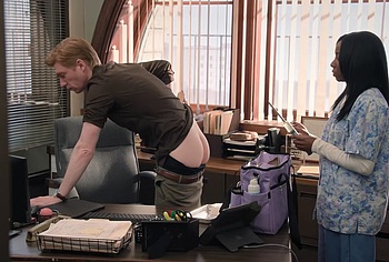 Domhnall Gleeson Bare Butt Scenes in The Paper