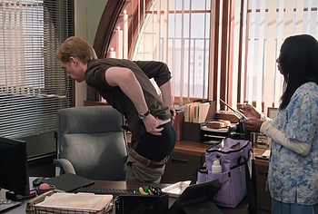 Domhnall Gleeson Bare Butt Scenes in The Paper