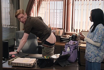 Domhnall Gleeson Bare Butt Scenes in The Paper