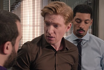 Domhnall Gleeson Bare Butt Scenes in The Paper