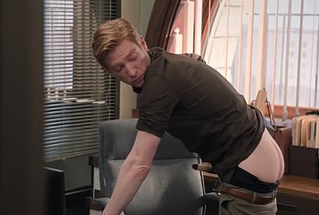 Domhnall Gleeson Bare Butt Scenes in The Paper
