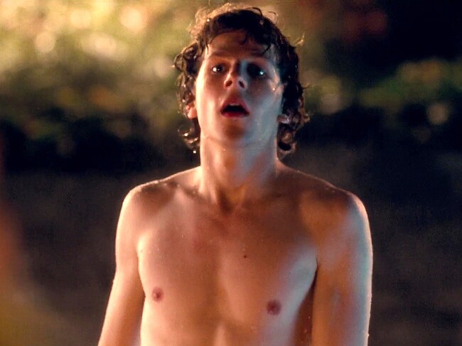 Jesse Eisenberg Shirtless And Dick Bulge Scenes In Adventureland